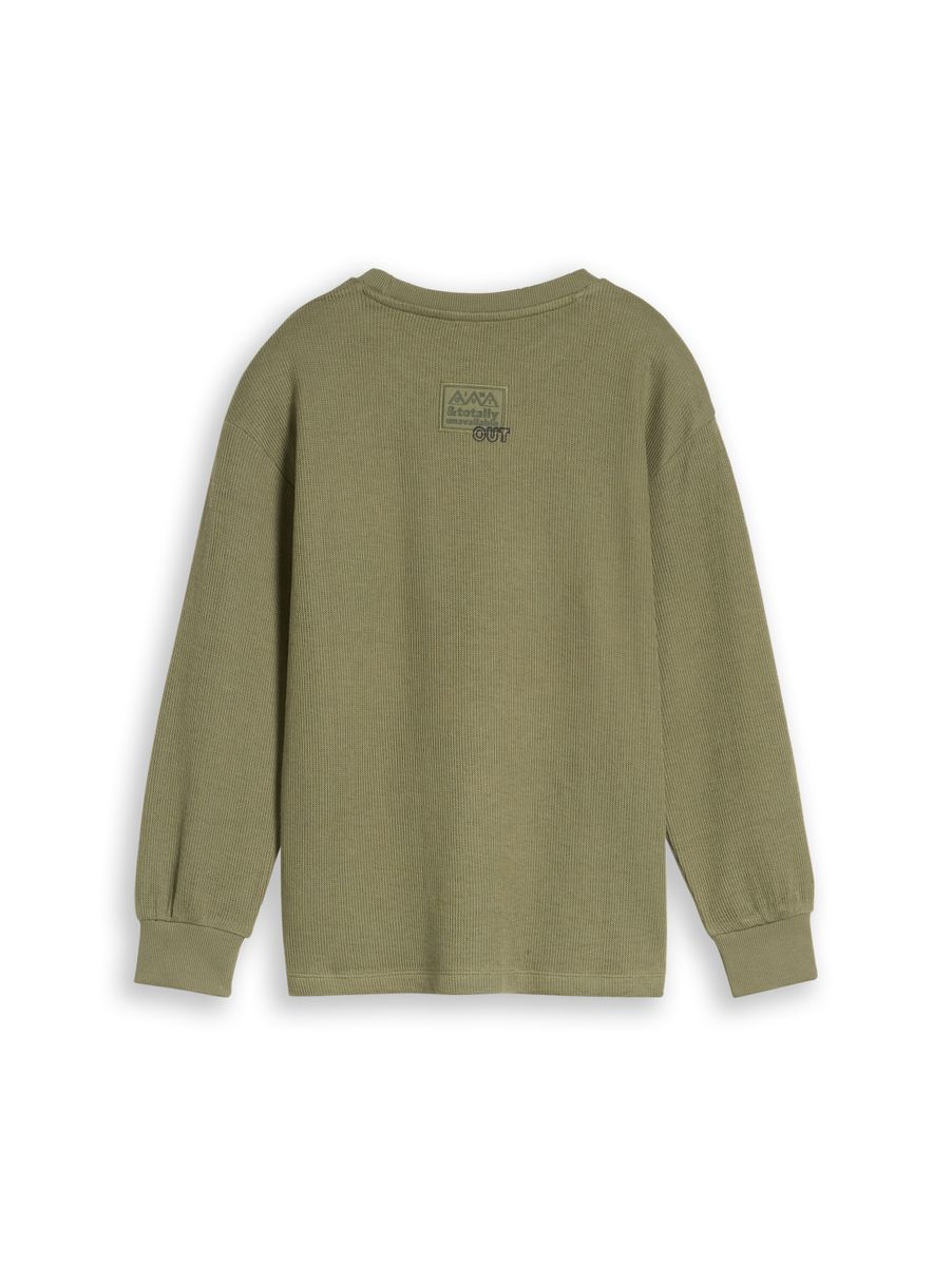 Oversize Langarmshirt in Strick-Optik