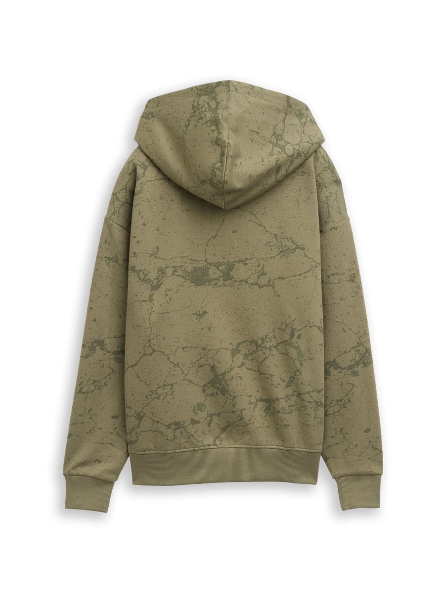 Oversize Hoodie Sweatshirt mit Allover-Print
