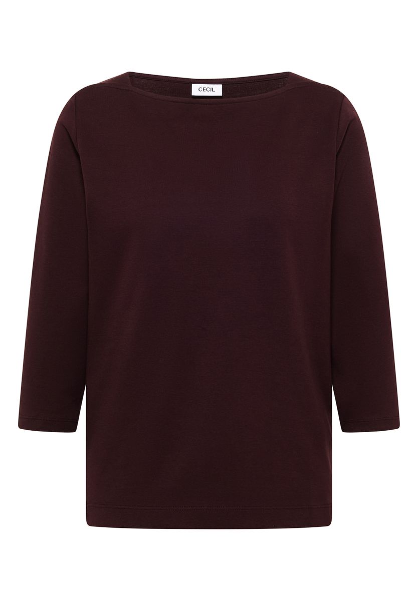 Basic Shirt mit U-Boot-Ausschnitt
