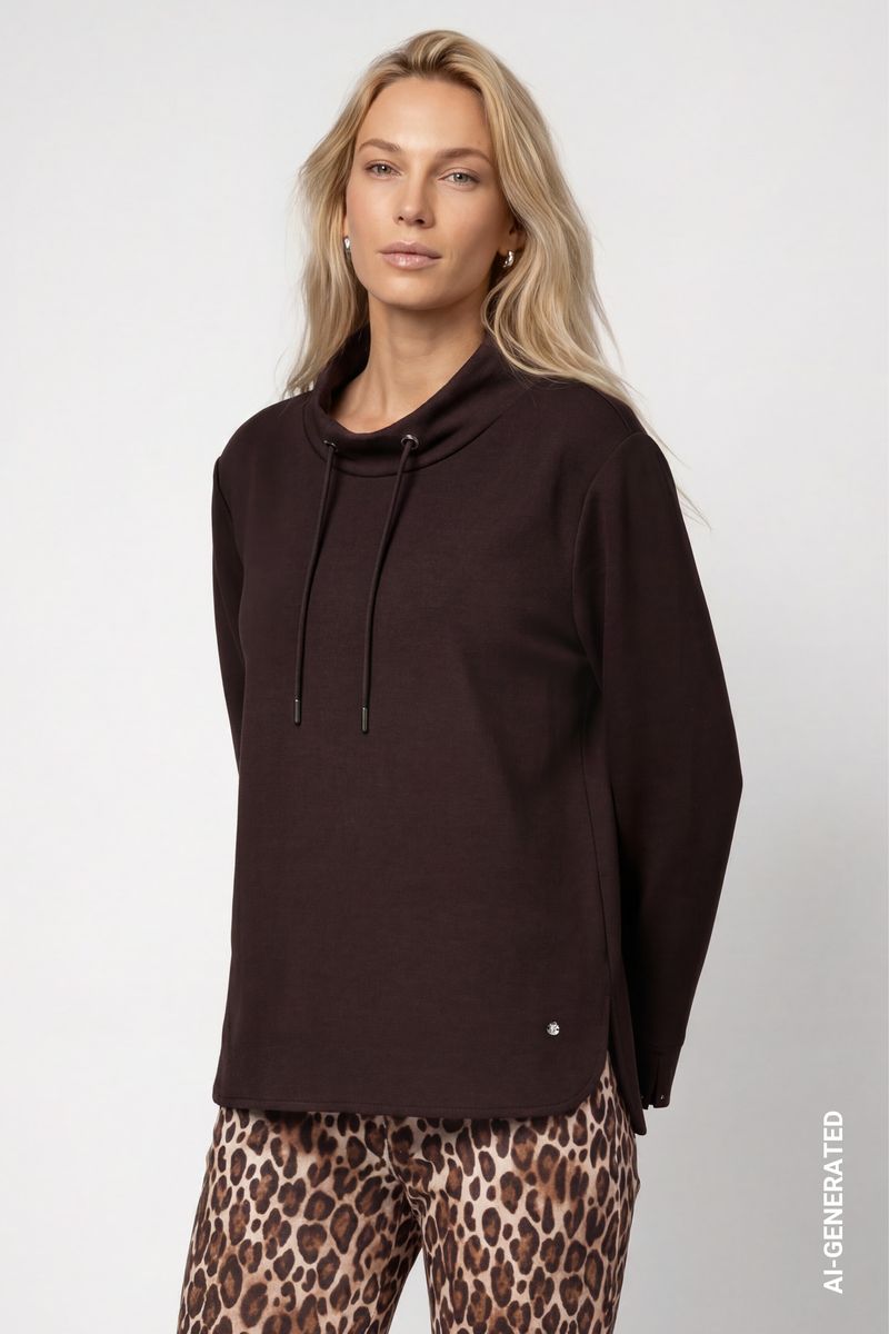Sweatshirt mit Stehkragen