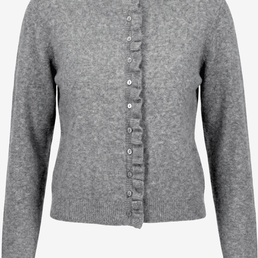 Strickjacke Damen mit Rüschen