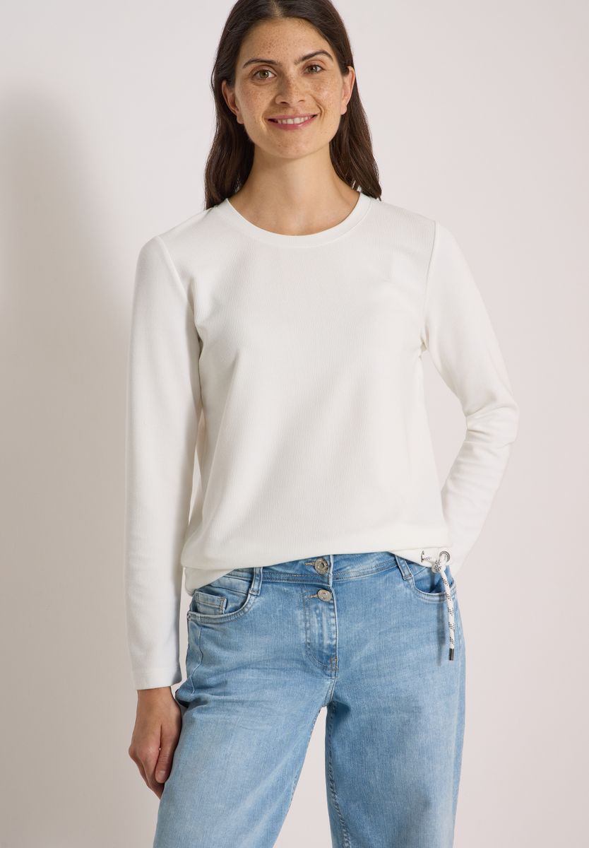 Langarm Shirt mit Rundhals und Tunnelzug