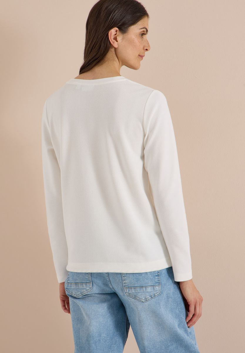 Langarm Shirt mit Rundhals und Tunnelzug