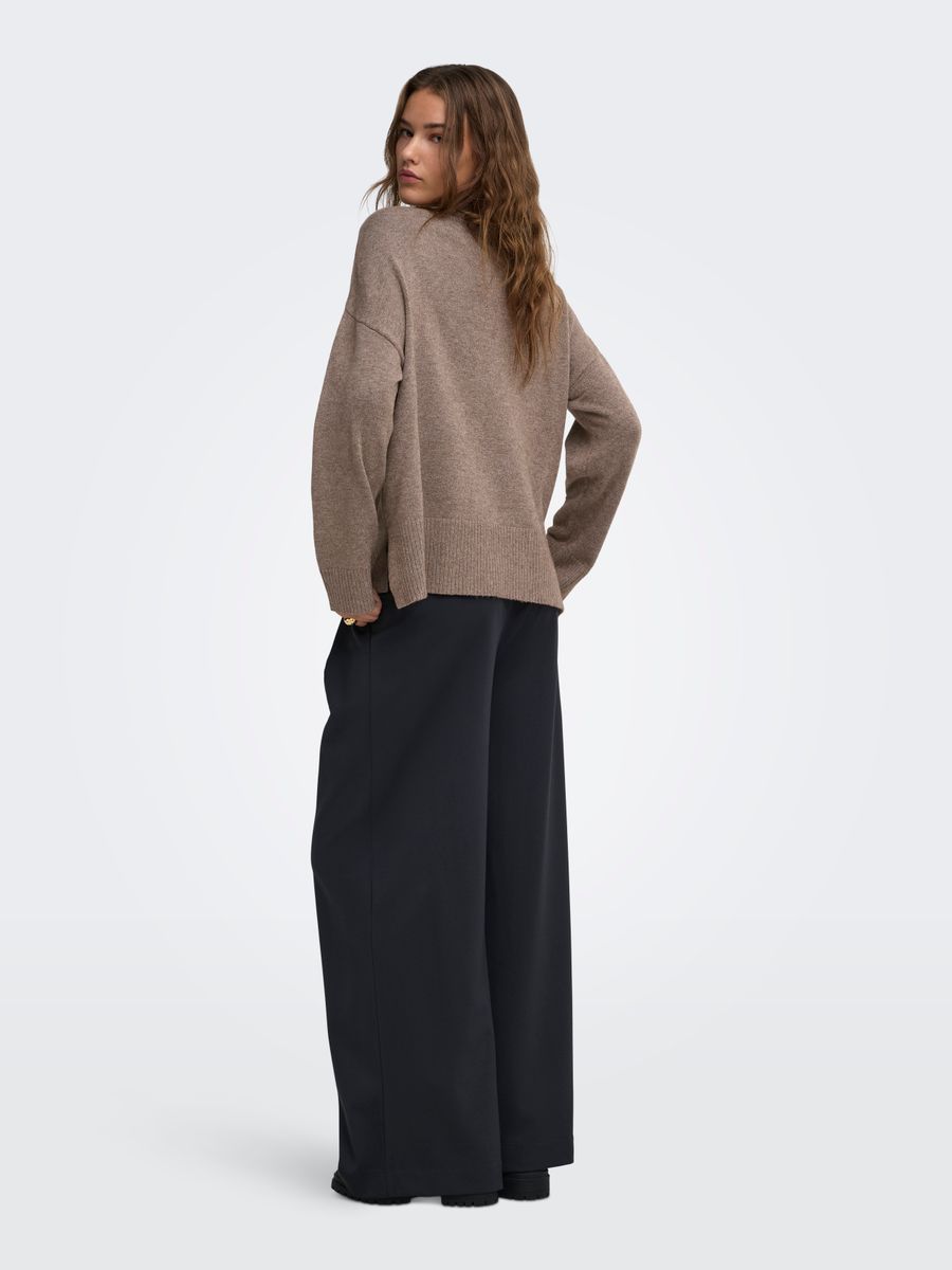 ONLMARY LS HIGH NECK SLIT KNT NOOS
