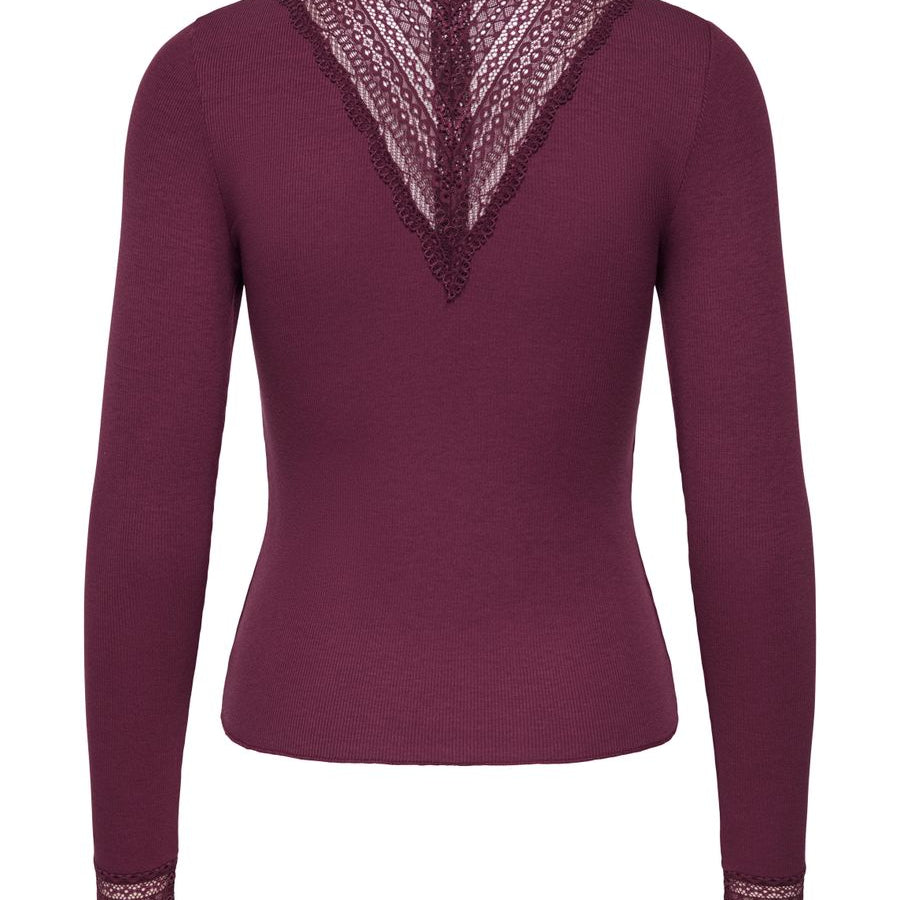 ONLTILDE L/S HIGH NECK LACE TOP JRS NOOS