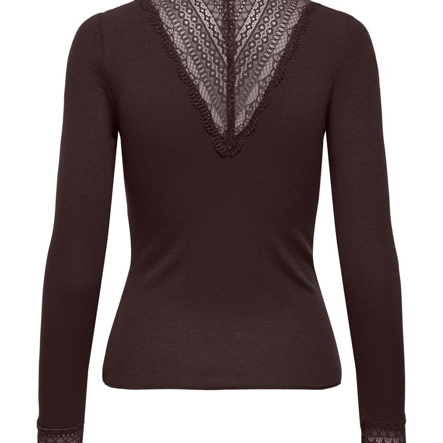 ONLTILDE L/S HIGH NECK LACE TOP JRS NOOS