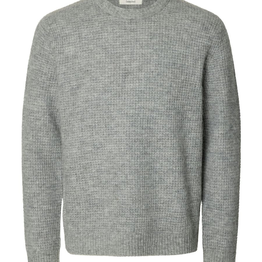 SLMRAI LS KNIT WAFFLE CREW NECK