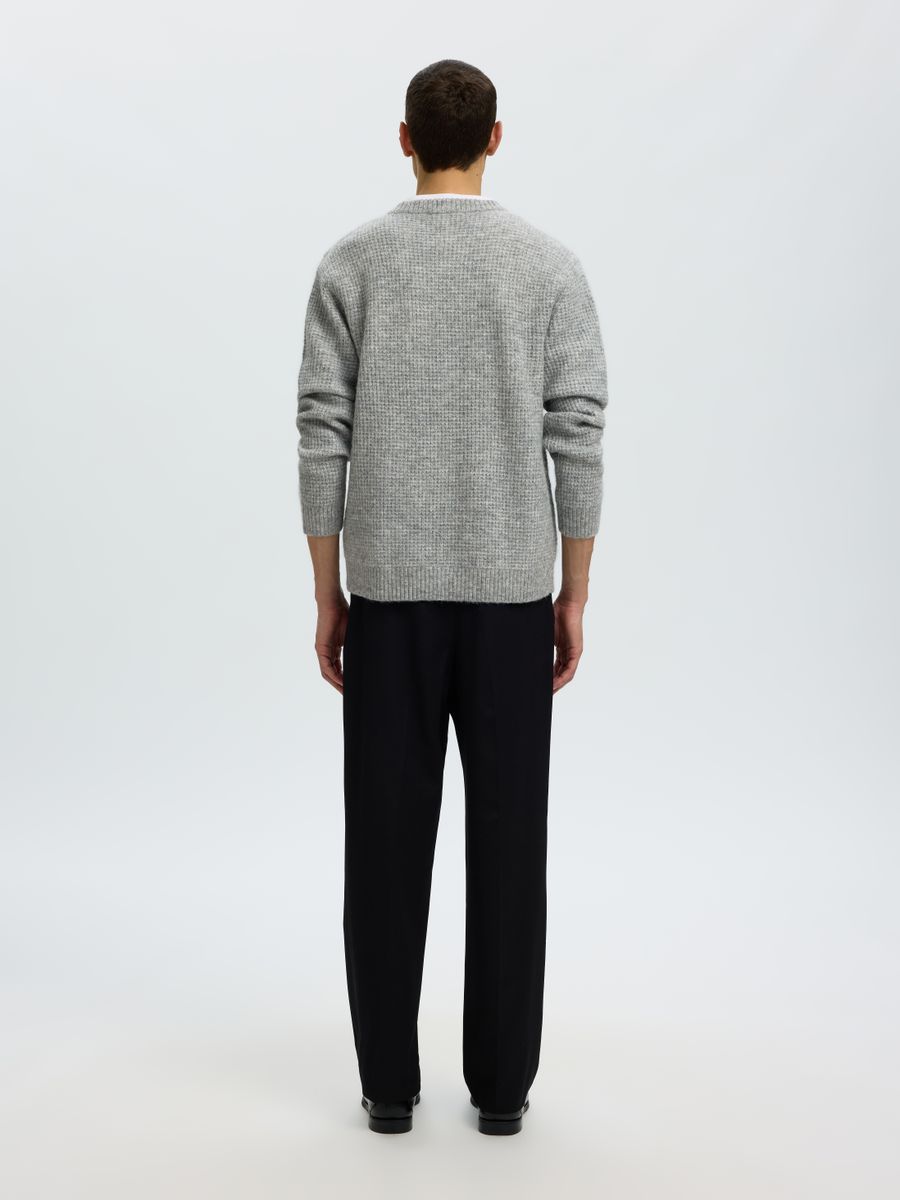 SLMRAI LS KNIT WAFFLE CREW NECK