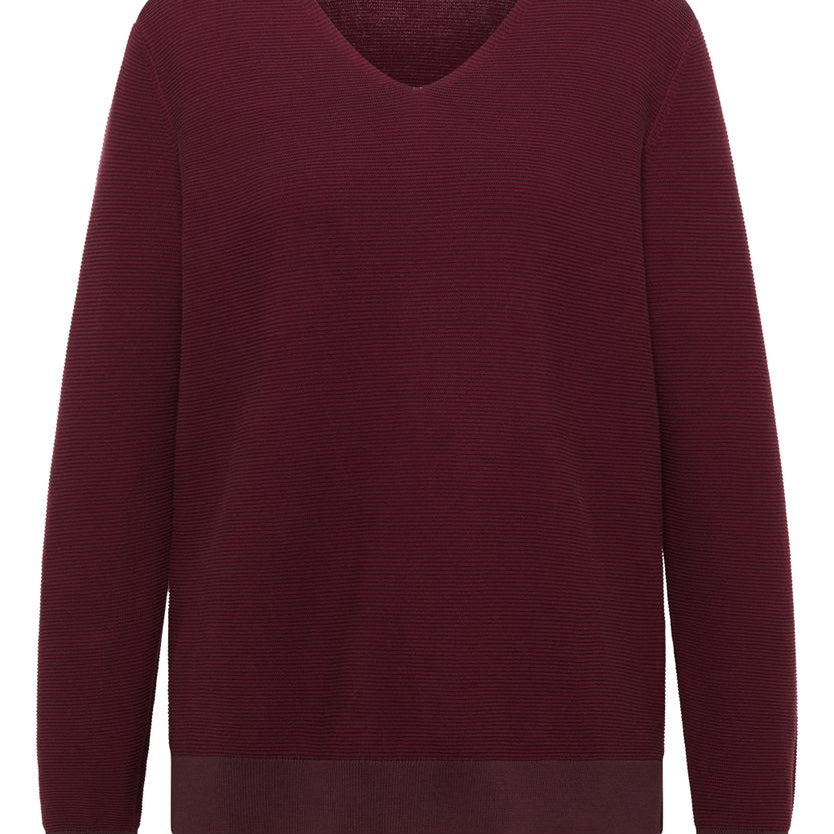 Pullover im Two-Tone-Look mit V-Neck