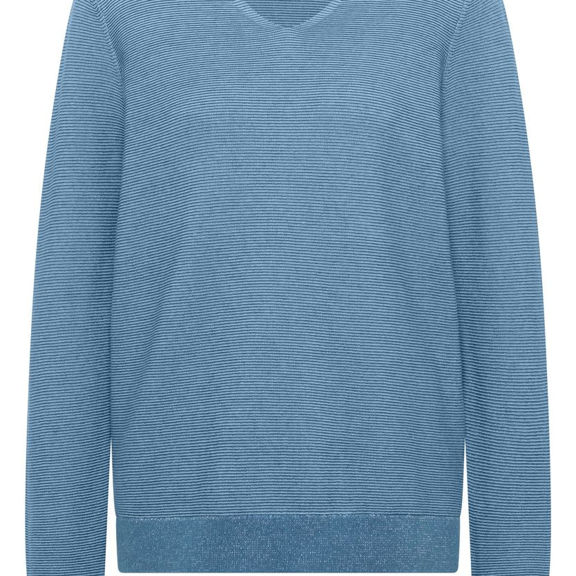 Pullover im Two-Tone-Look mit V-Neck