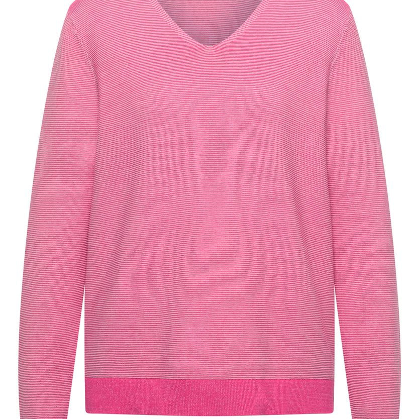 Pullover im Two-Tone-Look mit V-Neck