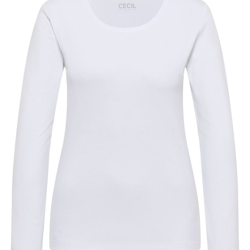 Basic Langarm Shirt mit Rundhals