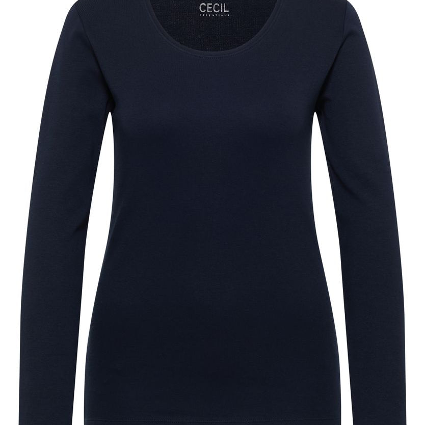 Basic Langarm Shirt mit Rundhals