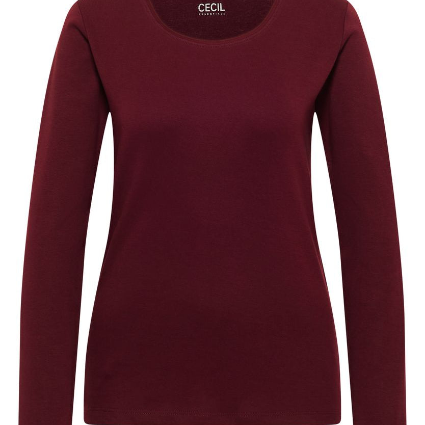 Basic Langarm Shirt mit Rundhals