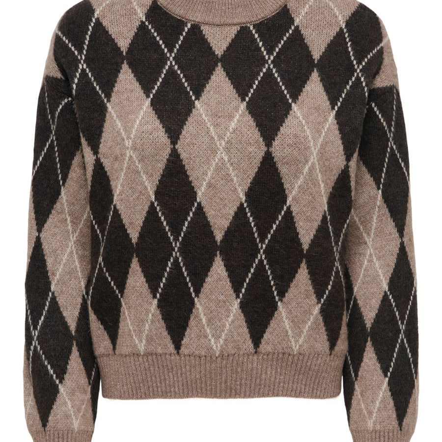 JDYBIANKA L/S ARGYLE PULLOVER KNT NOOS