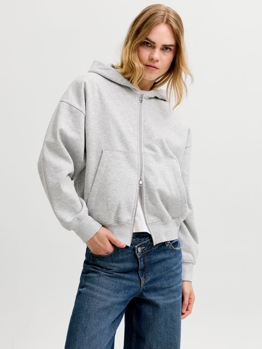 JXSOPHIA BOXY LS ZIP HOOD SWT