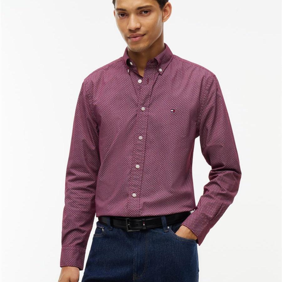 FLEX POPLIN GEO PRINT RF SHIRT
