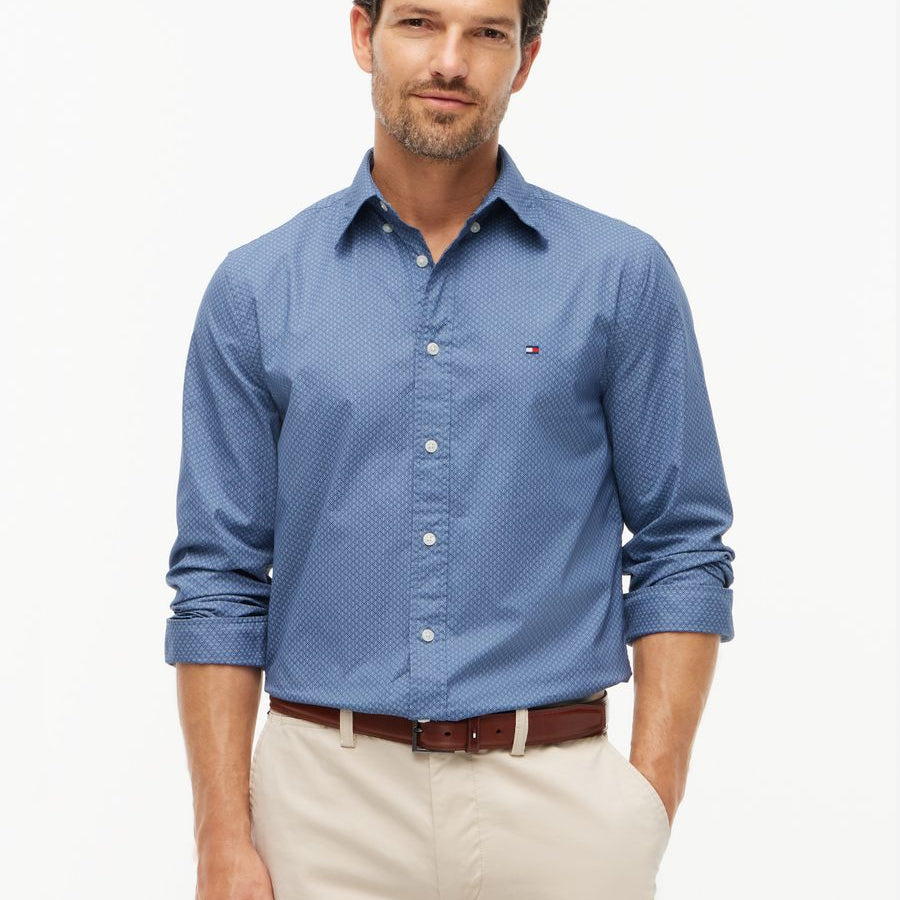FLEX POPLIN GEO PRINT RF SHIRT