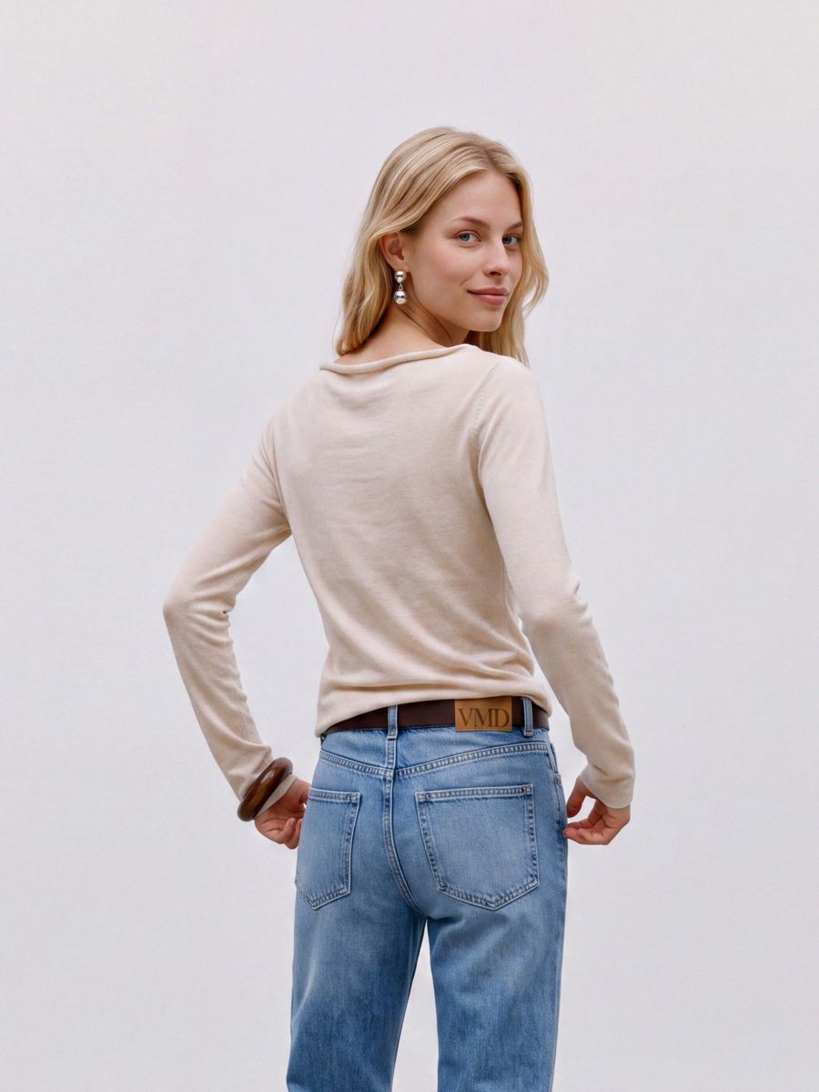 VMSOFINE KNIT LS BOATNECK PULLOVER NOOS