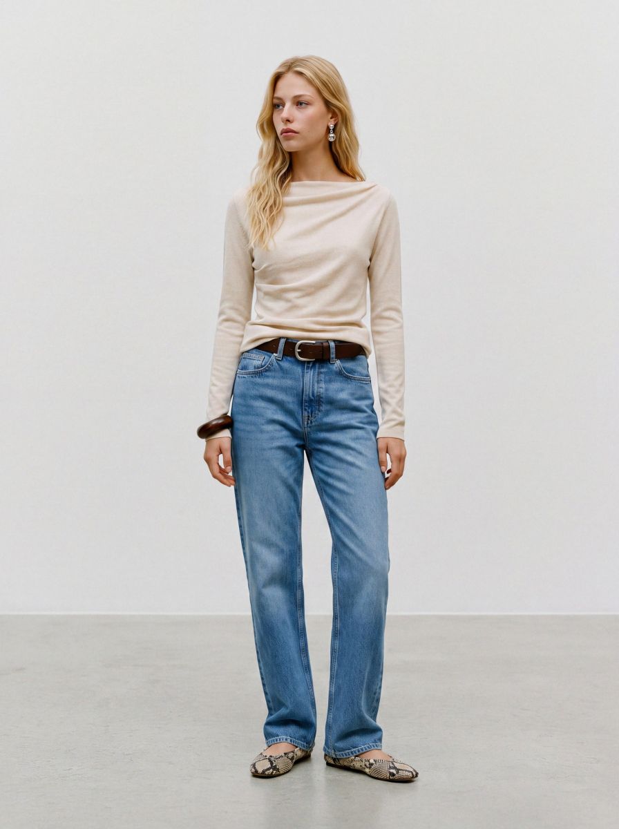 VMSOFINE KNIT LS BOATNECK PULLOVER NOOS