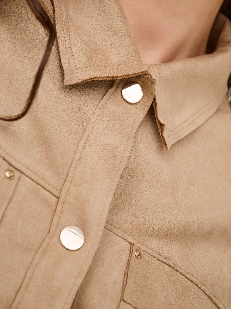 JDYJULLE L/S FAKE SUEDE SHIRT JRS NOOS