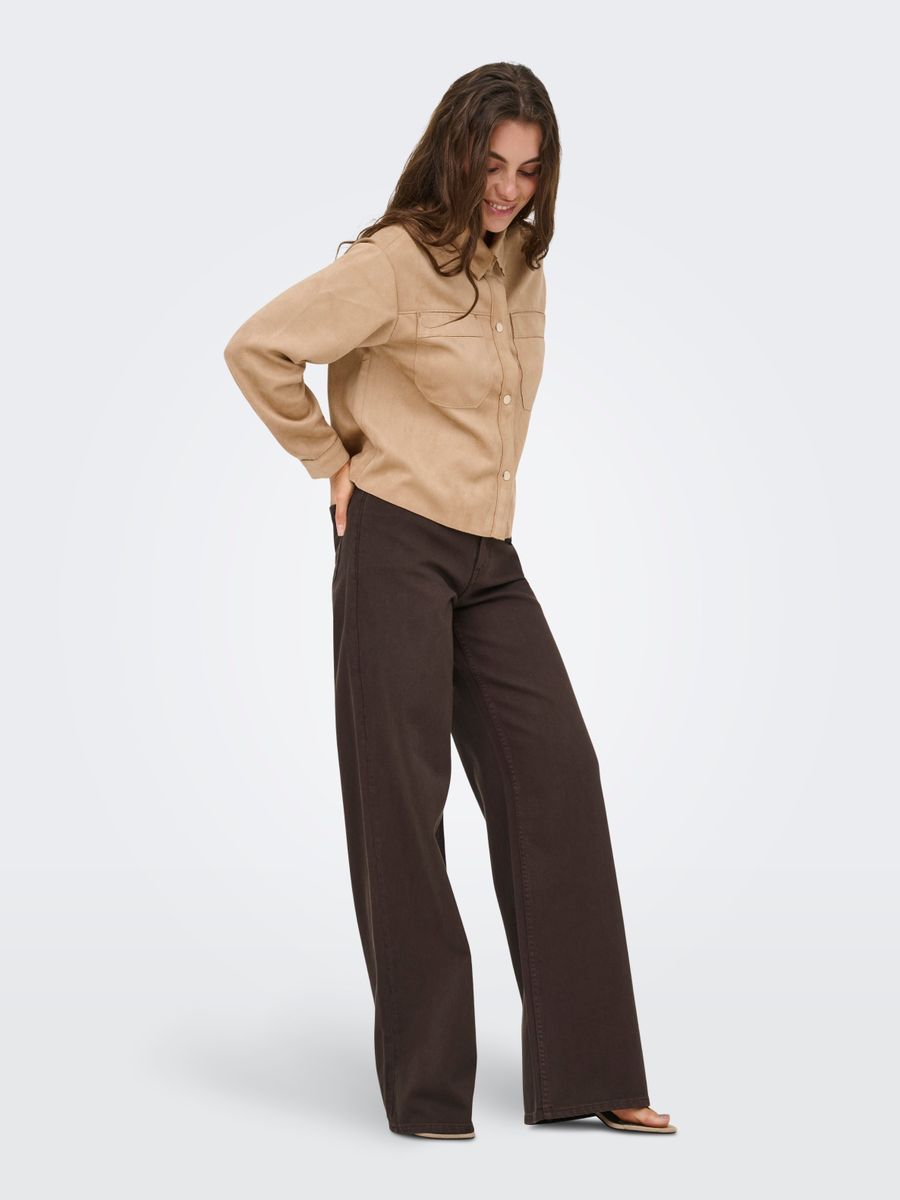 JDYJULLE L/S FAKE SUEDE SHIRT JRS NOOS