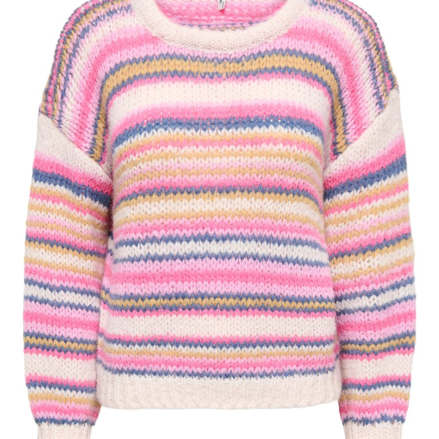 ONLNORDIC LS STRIPE O-NECK KNT