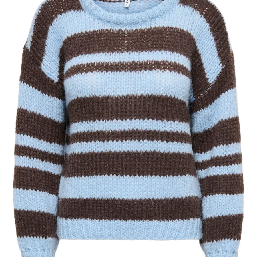 ONLNORDIC LS STRIPE O-NECK KNT