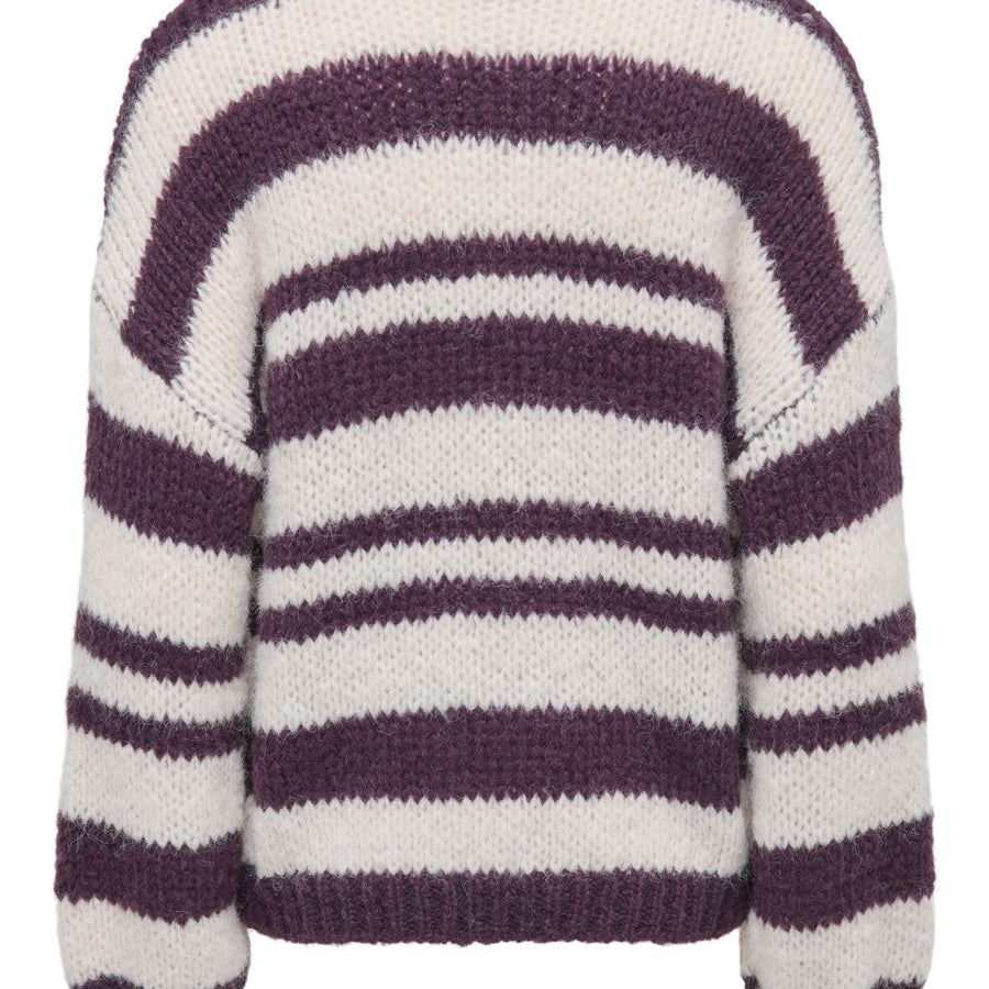 ONLNORDIC LS STRIPE O-NECK KNT