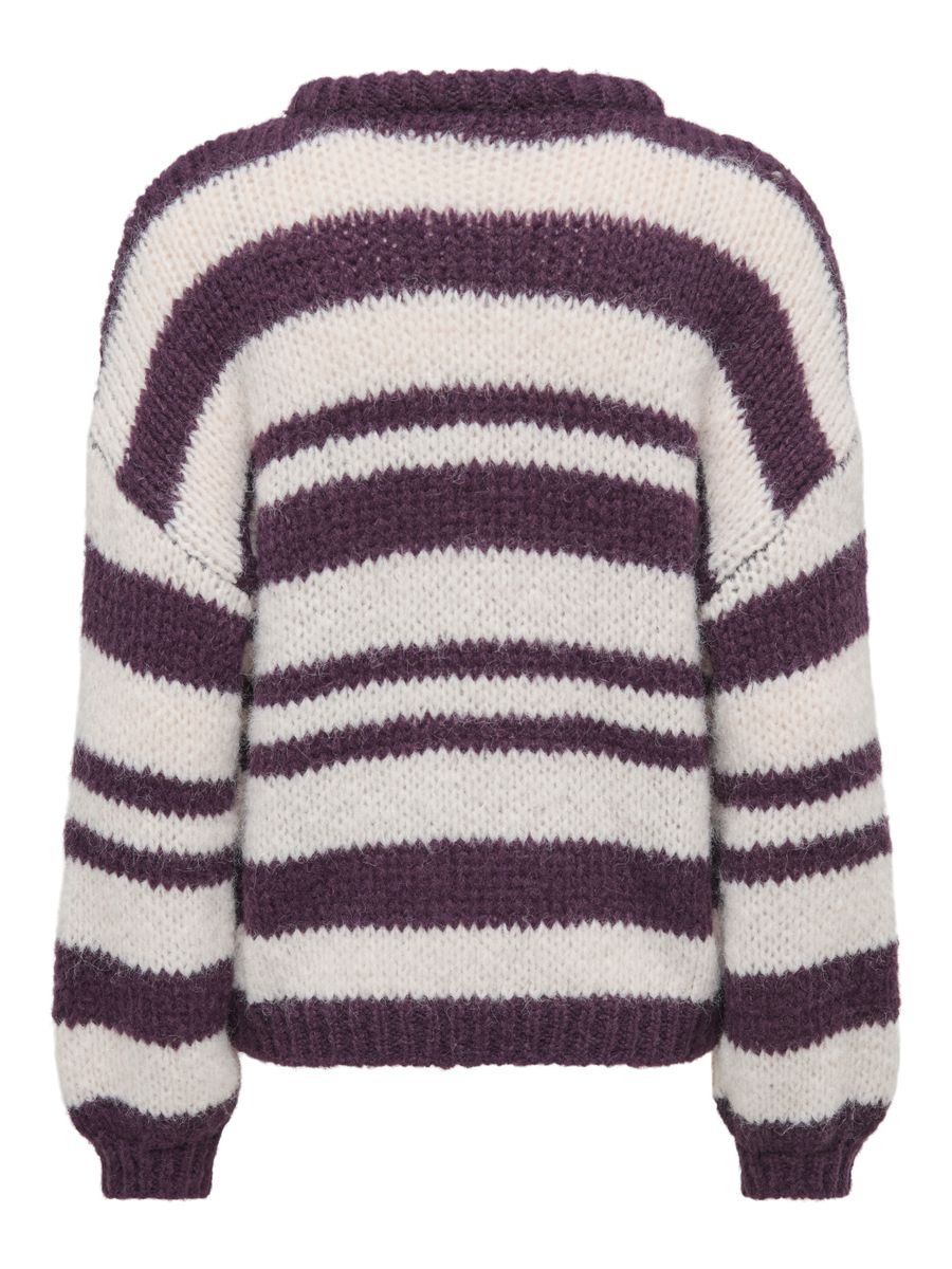 ONLNORDIC LS STRIPE O-NECK KNT