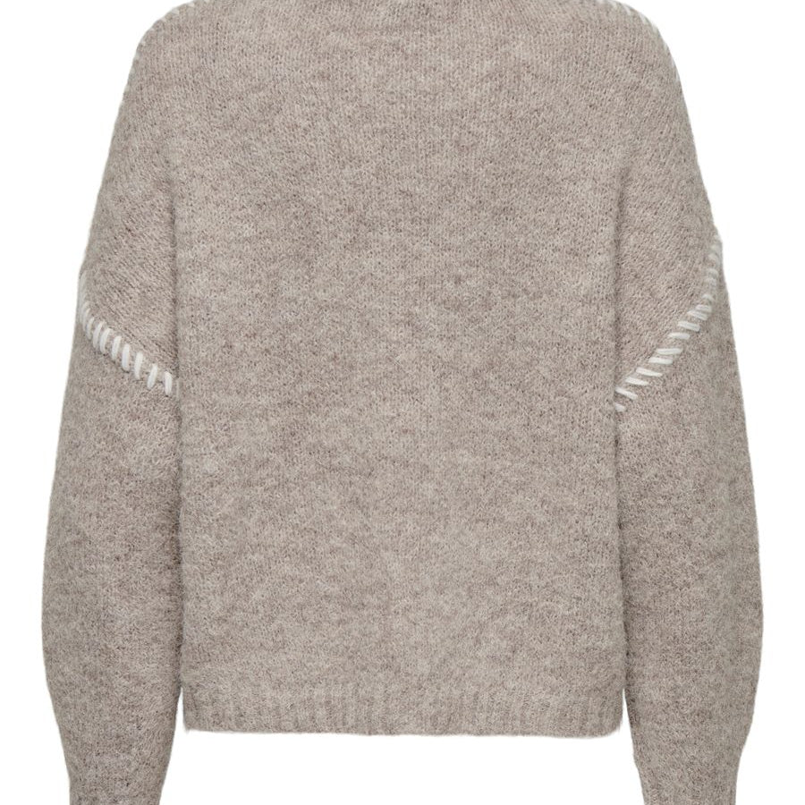 JDYZOEY LIFE L/S ON STITCH PULL KNT NOOS