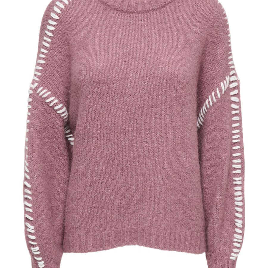 JDYZOEY LIFE L/S ON STITCH PULL KNT NOOS