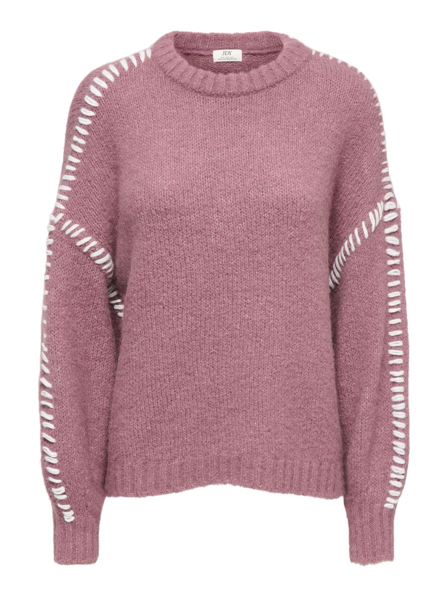 JDYZOEY LIFE L/S ON STITCH PULL KNT NOOS