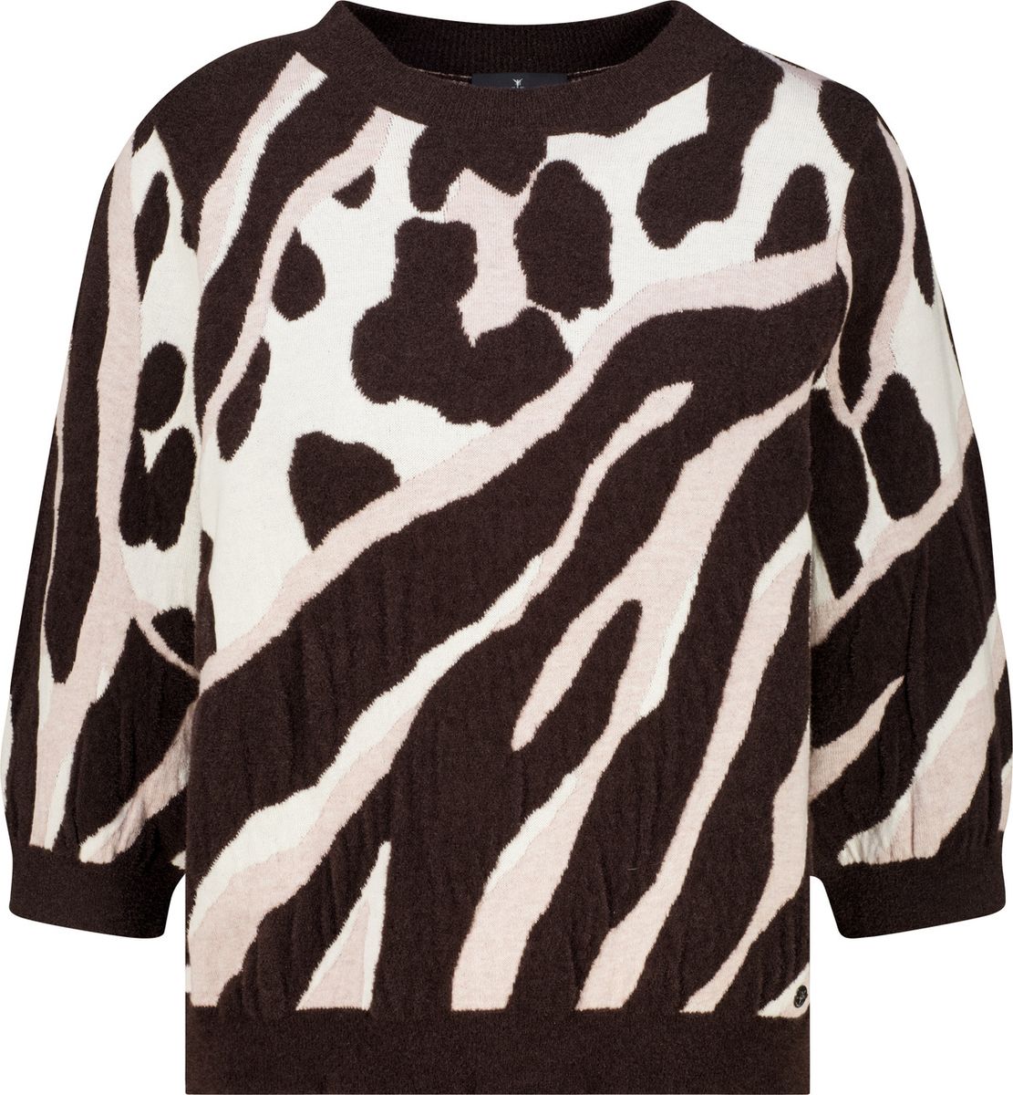 Strickpullover mit Leo-Tiger-Mustermischung