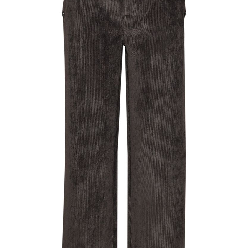 Mid Waist Straight Leg Hose mit Knöpfen