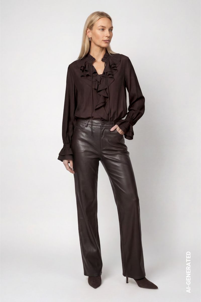 Bluse mit Volants