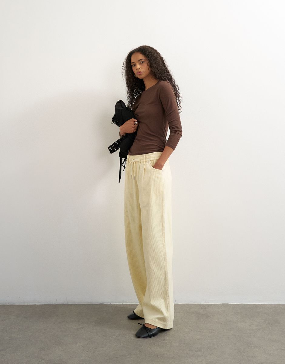TSELVIRA WIDE LEG PULL ON TROUSERS WVN