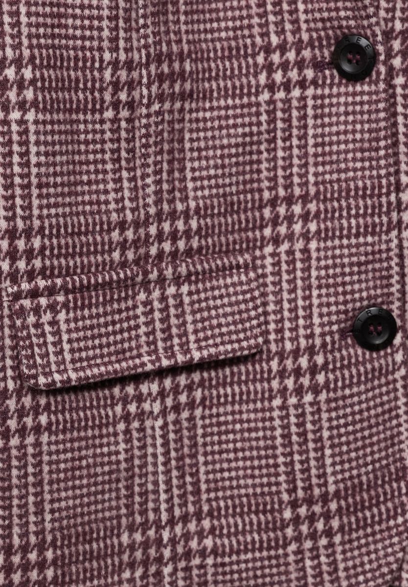 Blazer mit Karomuster und Knöpfen
