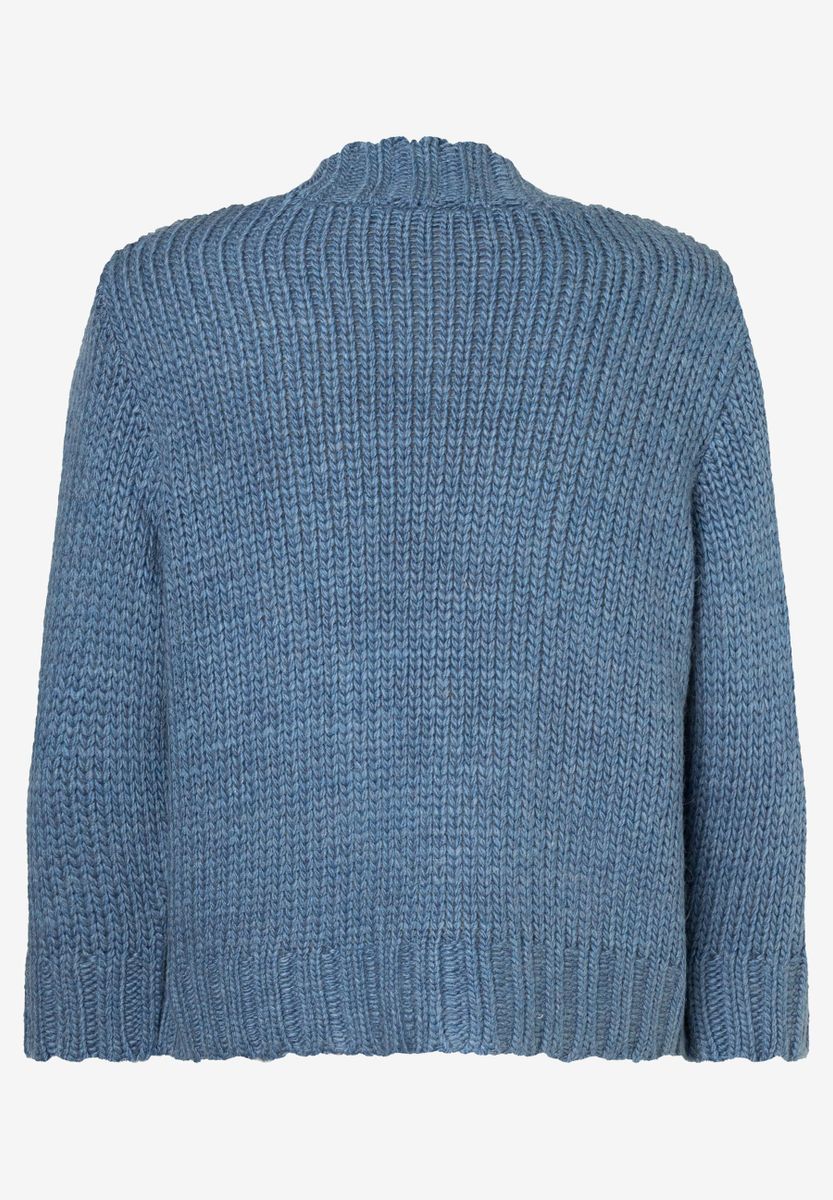Strickjacke mit breiter Blende