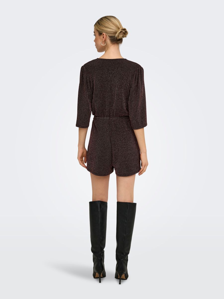 ONLCAROL GLITTER 3/4 PLAYSUIT CS JRS