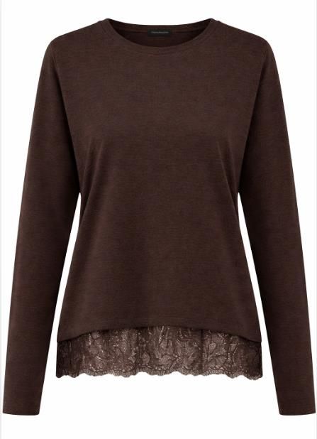 ONLMOSTER L/S LACE DETAIL TOP JRS