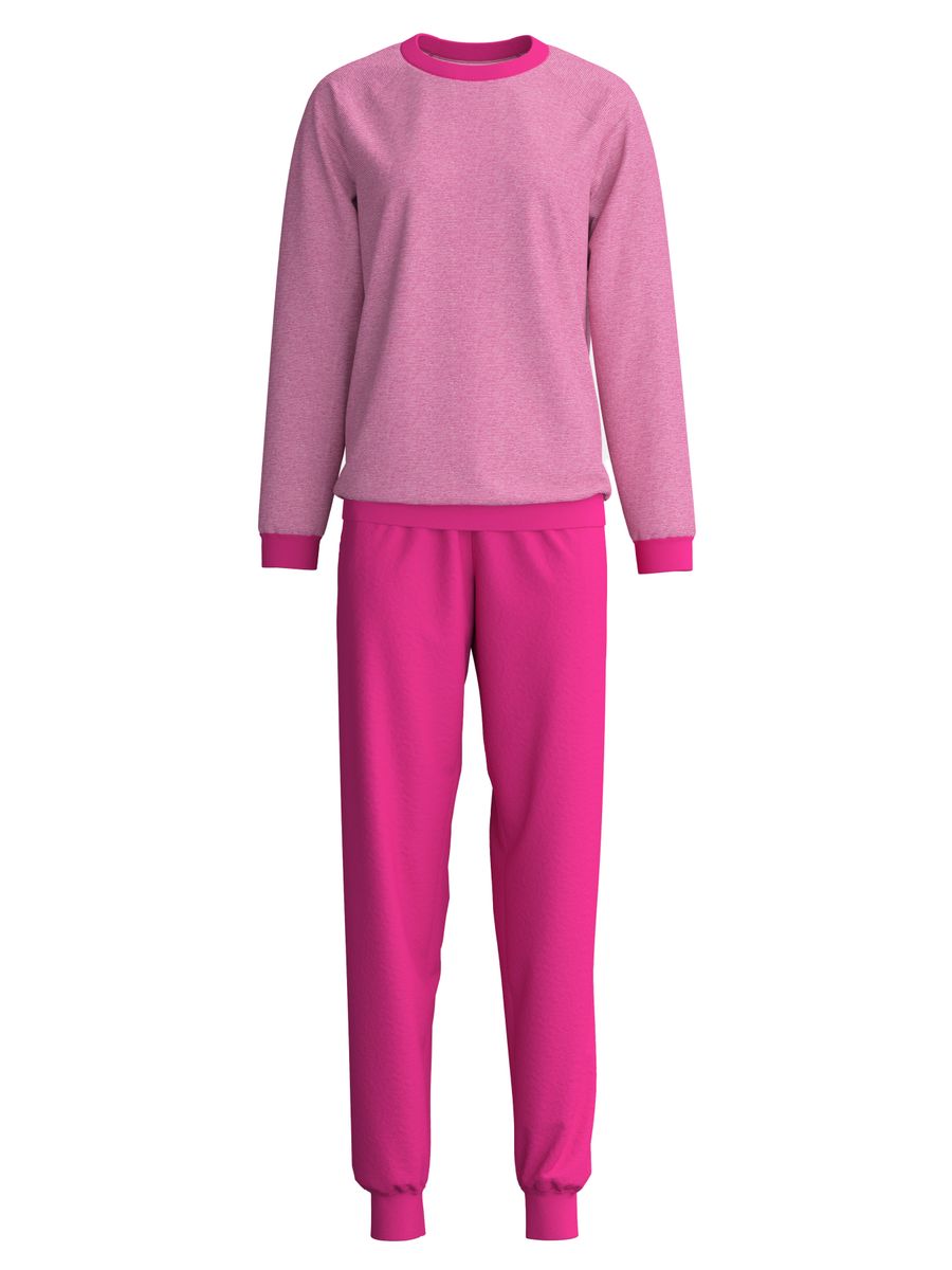DAMEN Pyjama mit Bündchen