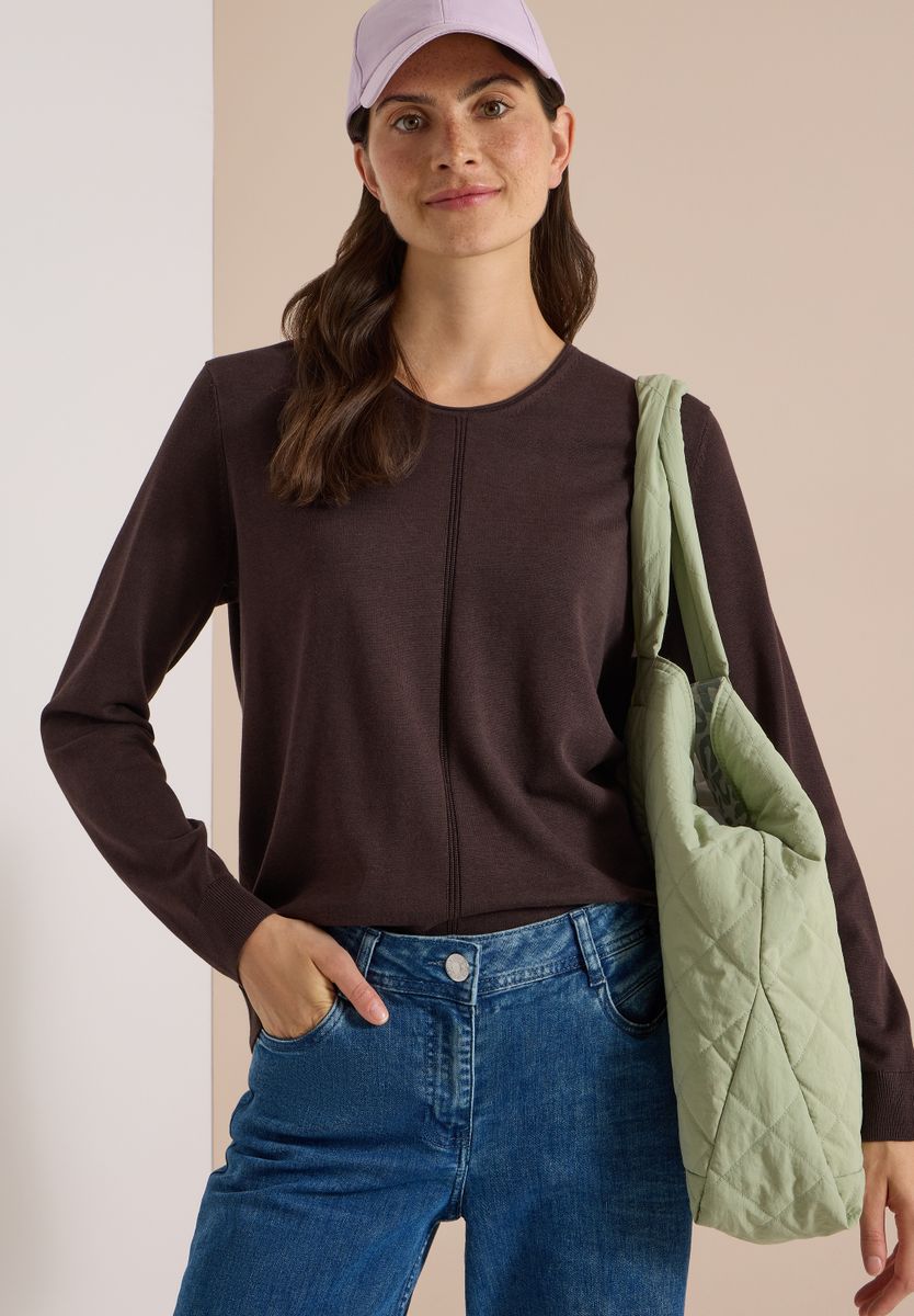 Basic Pullover mit Rundhals