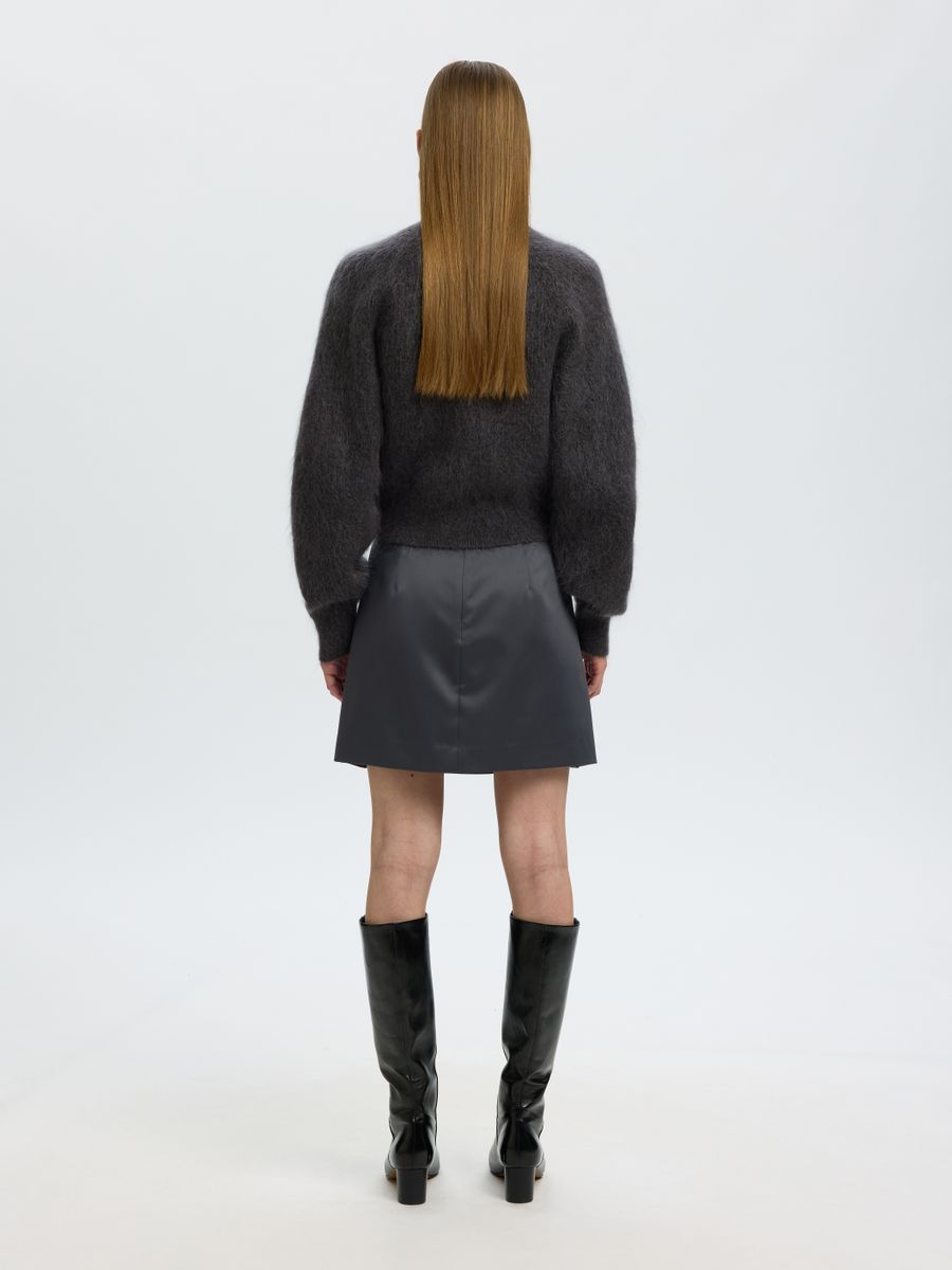 SLWMIRA LS KNIT SHORT O-NECK NOOS
