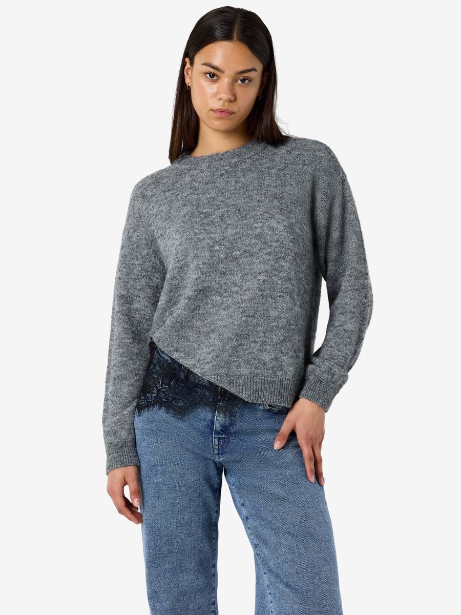 NMPRESTON L/S O-NECK LACE KNIT