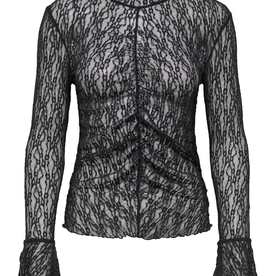JDYLALA L/S HIGH NECK LACE TOP JRS