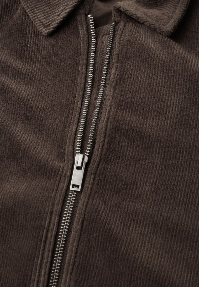 Blouson aus Cord mit Hemdkragen