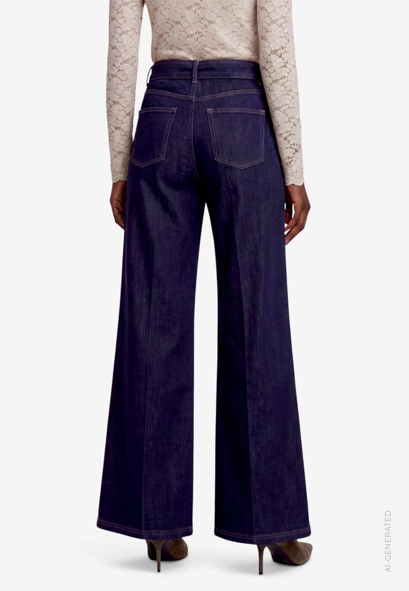 High-Waist Jeans Damen mit Gürtel