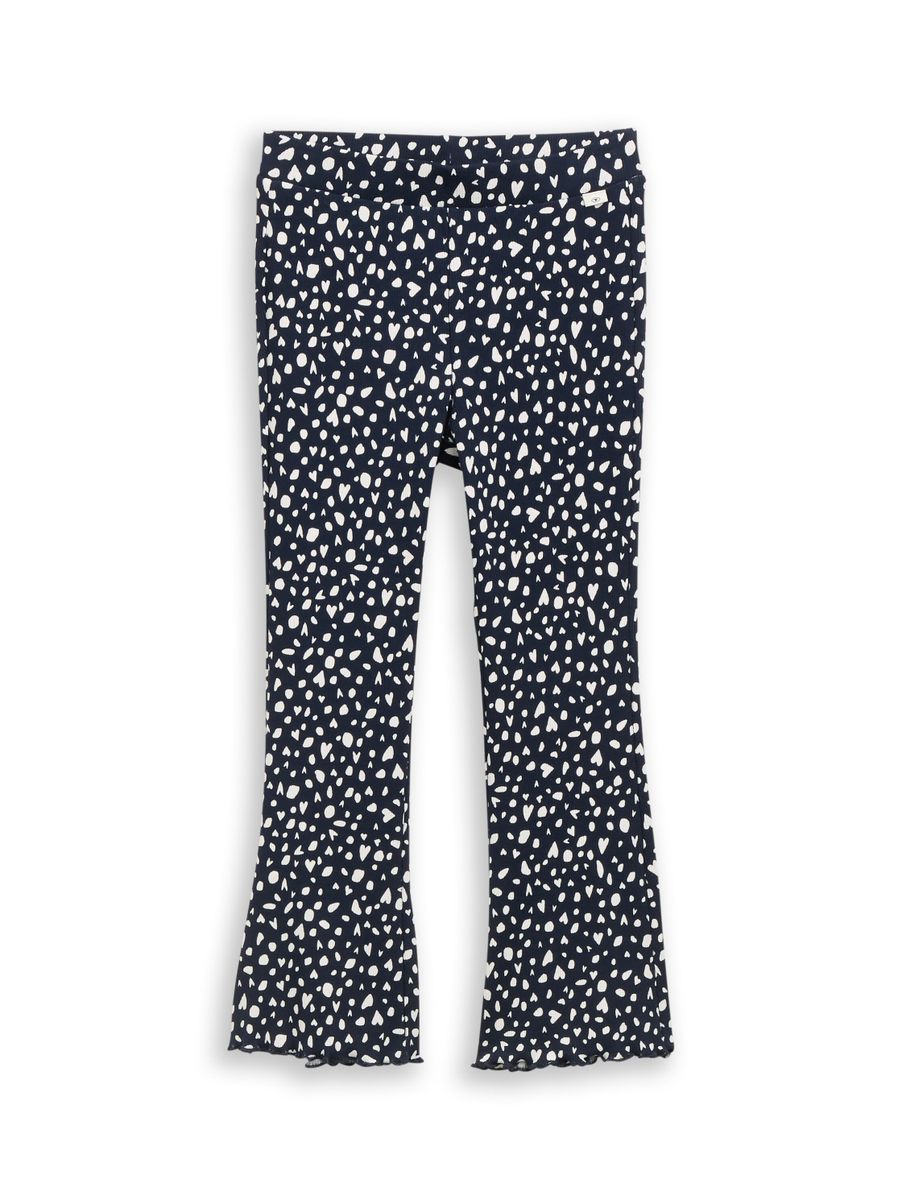 Flared Leggings mit Rippstruktur