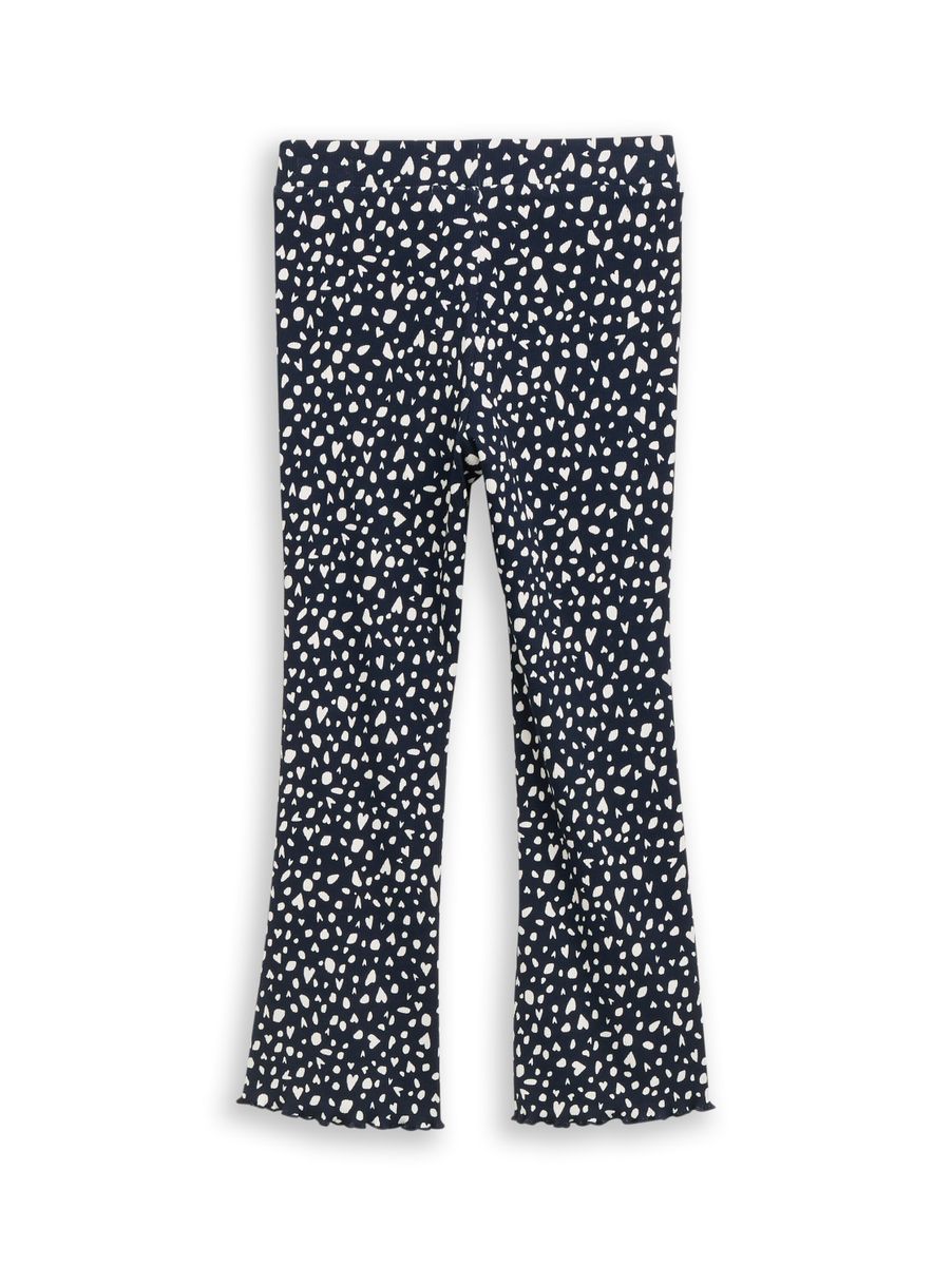 Flared Leggings mit Rippstruktur